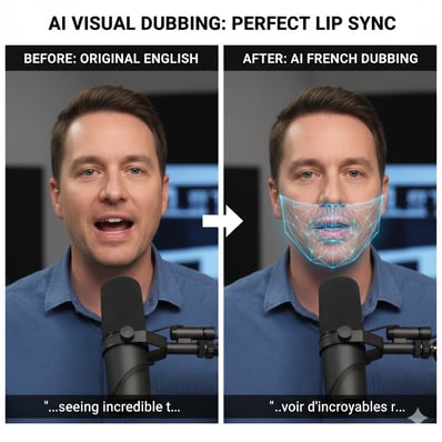 AI lip-sync technology comparison showing natural mouth movement alignment