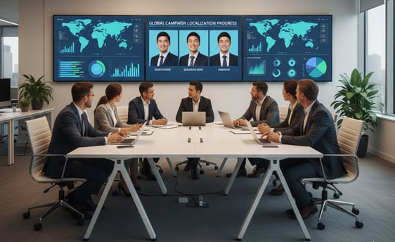 Marketing analytics dashboard displaying AI lip sync campaign performance data